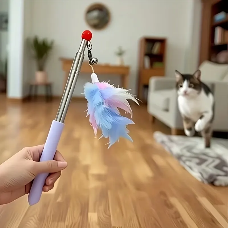 Extendable Cat Feather Wand