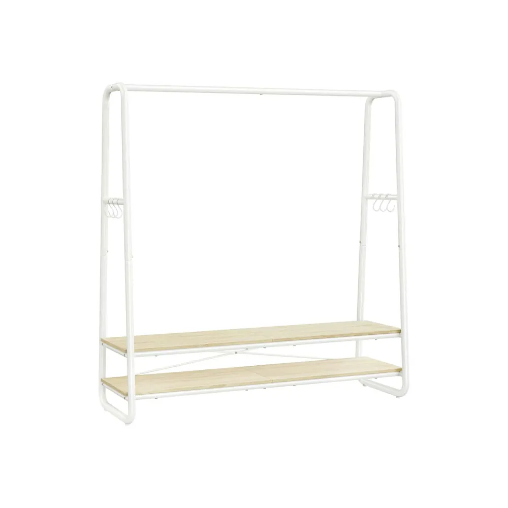 Freestanding Clothes Rail With Shelves