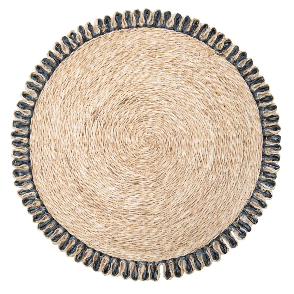 Contrast Round Abaca Placemat Set