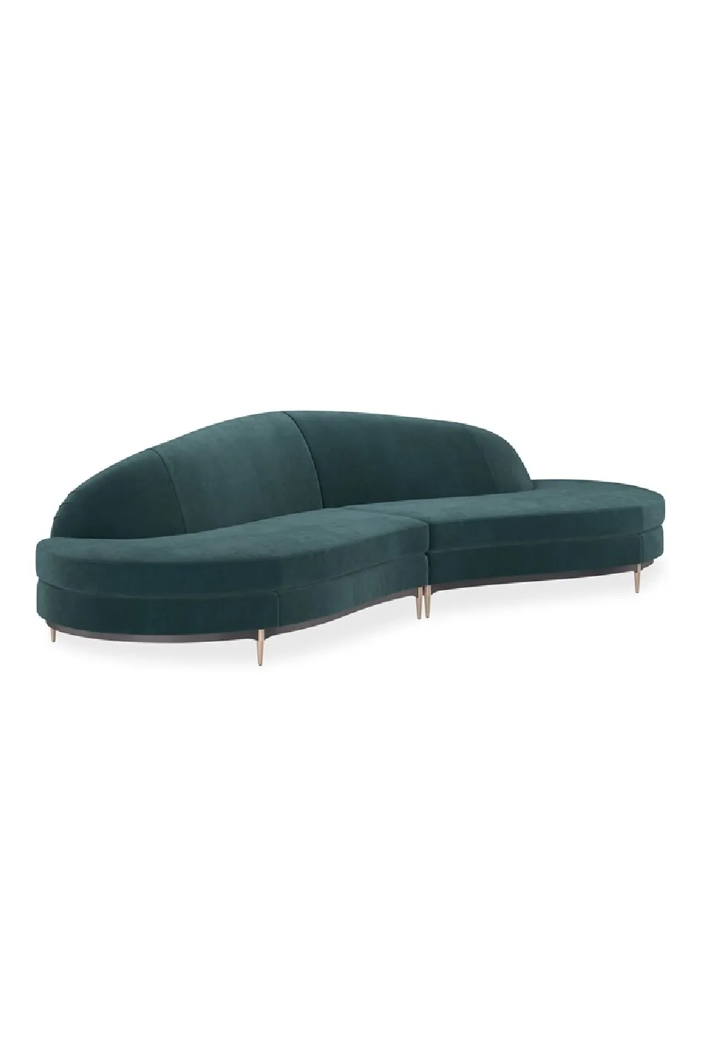 Relaxed Sectional Velvet Sectional Sofa