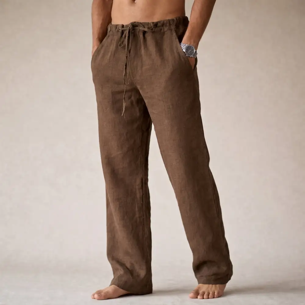 Relaxed Linen Drawstring Pants