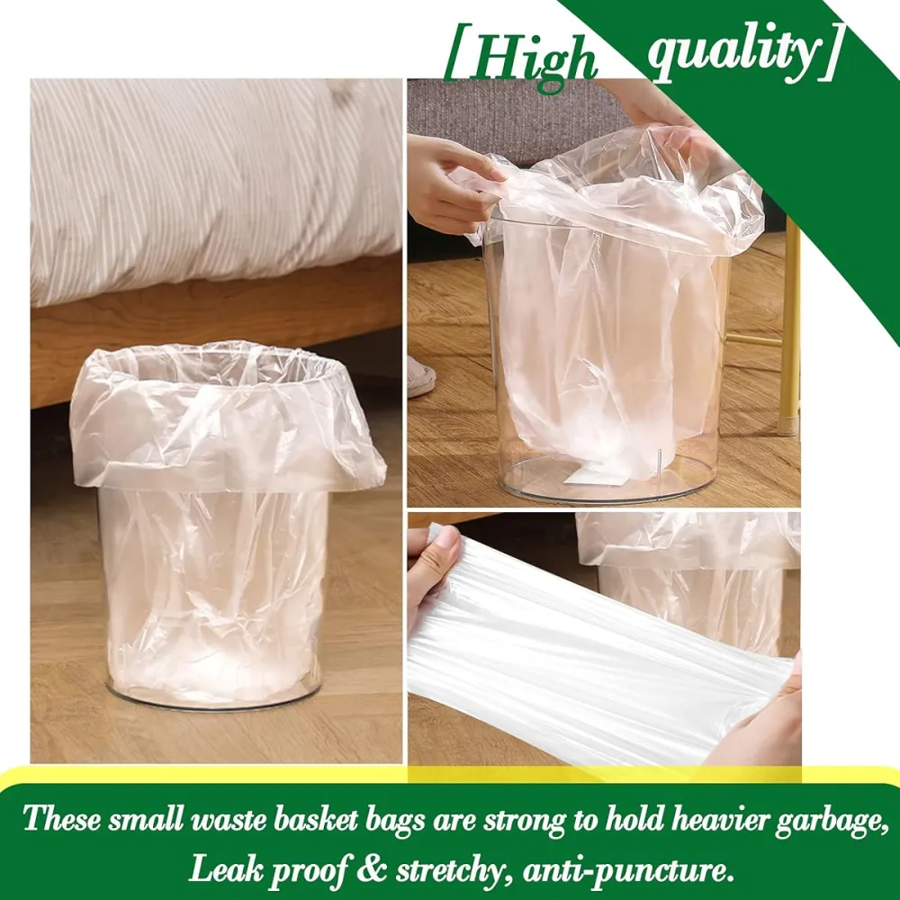 240pcs Clear Disposable Trash Bags