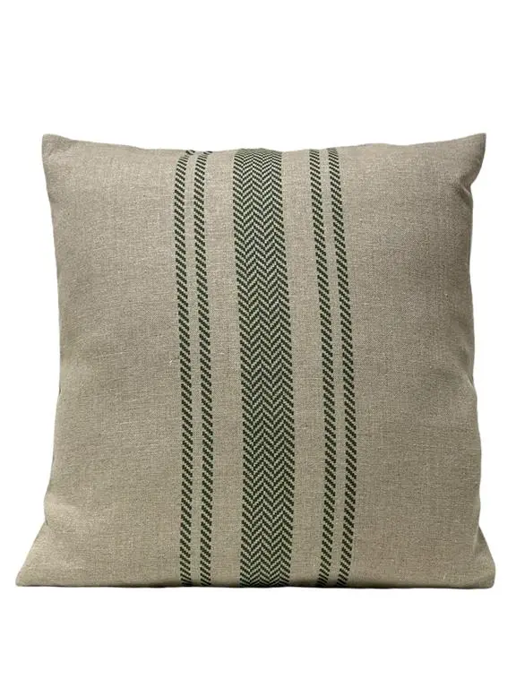 Striped Cotton Throw Pillow