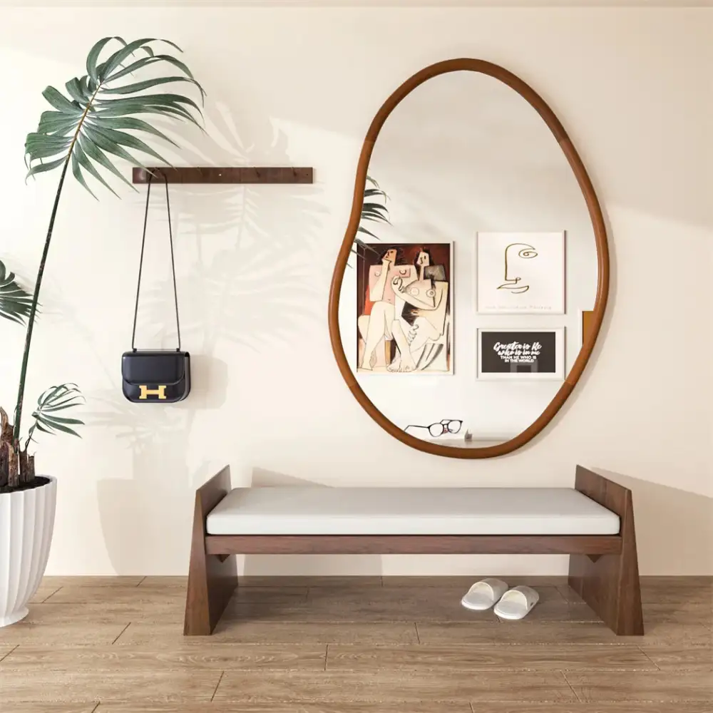 Checked Glass Decorative Wall Mirror