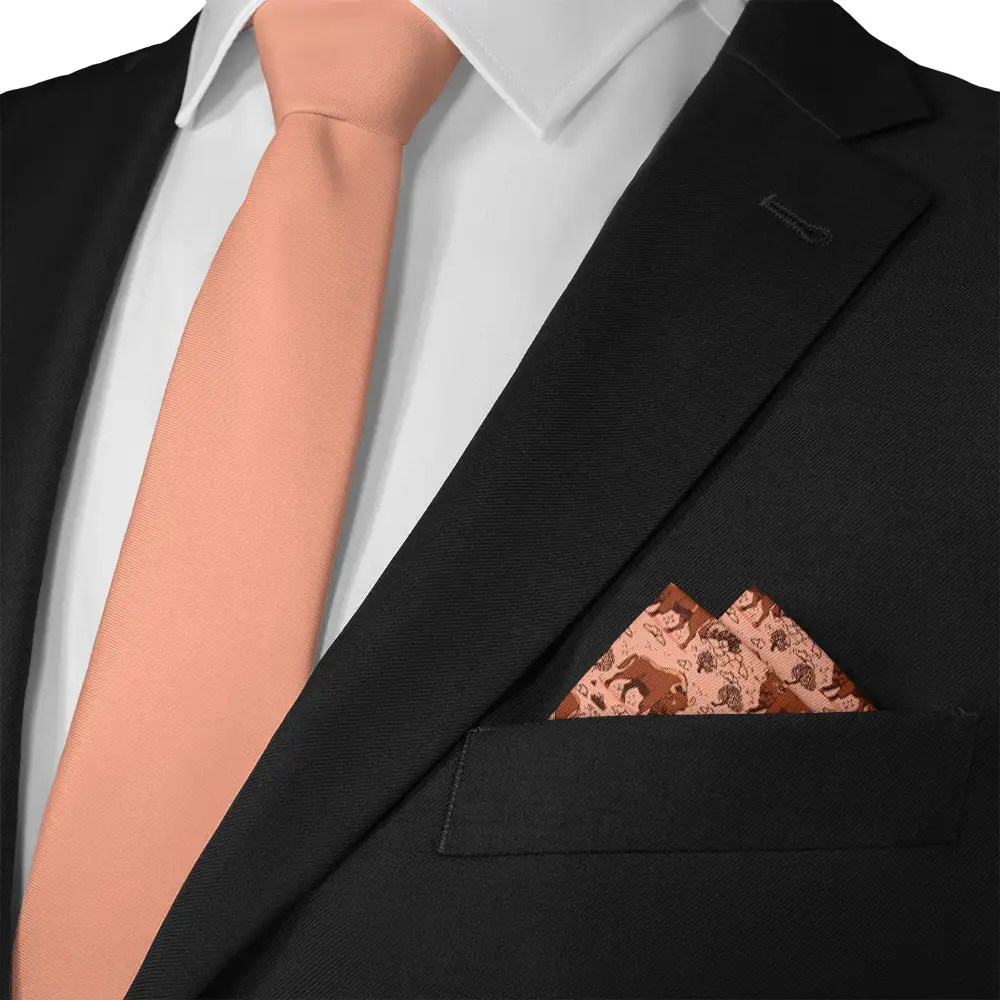 Refined Balanced Animal Motif Pocket Square