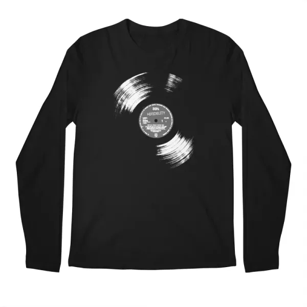 Men's Creative Vinyl Graffiti Long-Sleeve T-Shirt