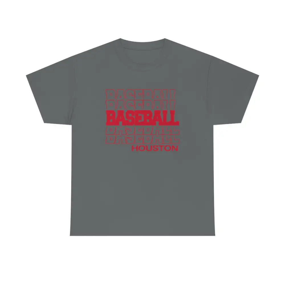 Baseball Houston in Modern Stacked Lettering