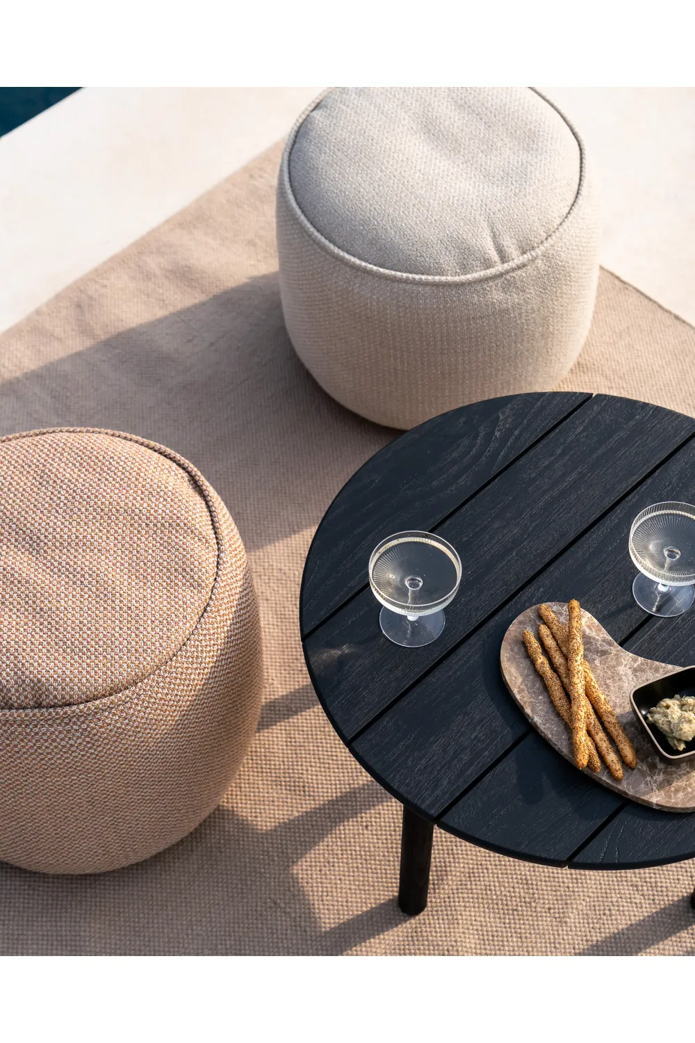 Round Outdoor Pouf