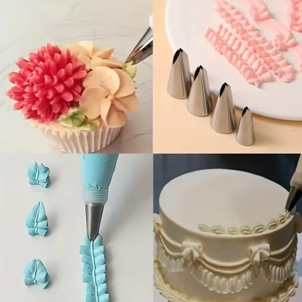 5 Pcs Cake Decorating Leaf Nozzles