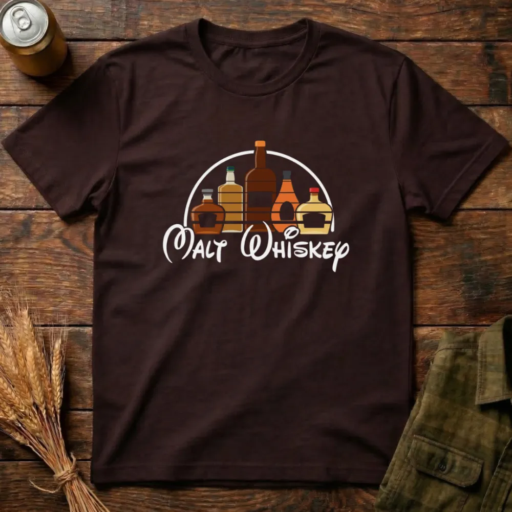 Malt Whiskey Graphic Cotton T-Shirt
