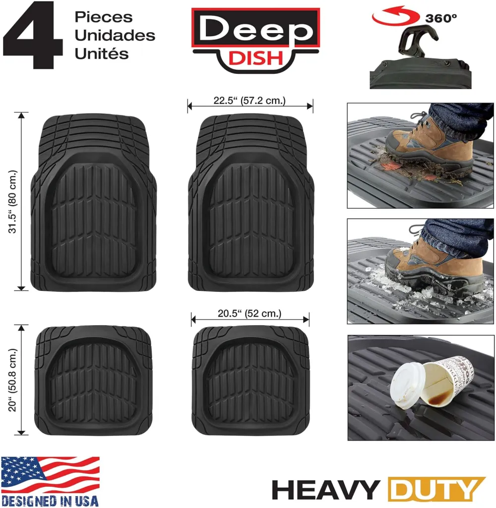 Semi Custom Fit Car Floor Mat (Sand, 4 Pieces, Full Set Pan Tech, 100% PVC odorless)