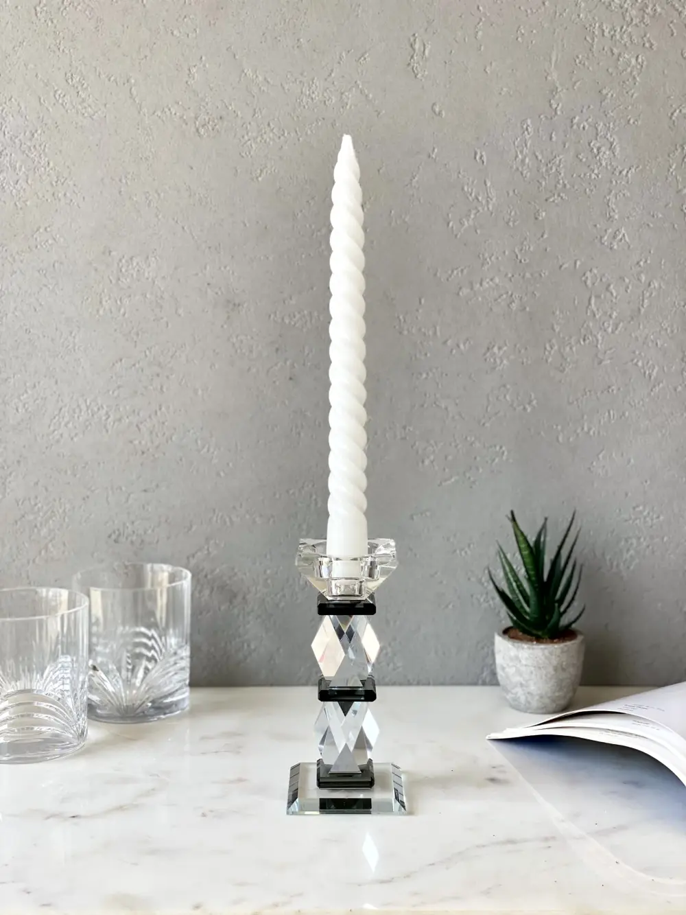 Black Axis Candle Stand Medium