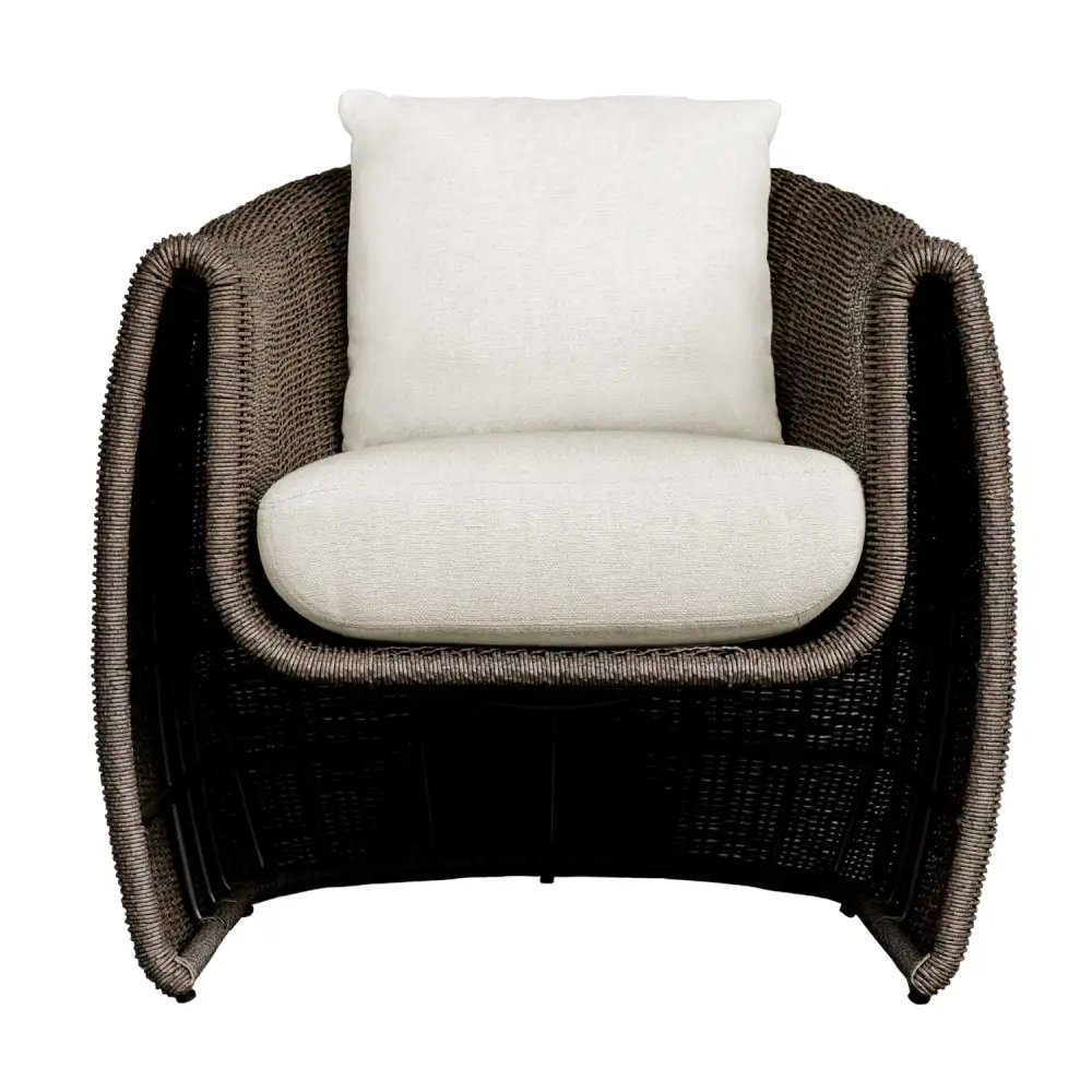 Woven Wicker Outdoor Lounge Chair