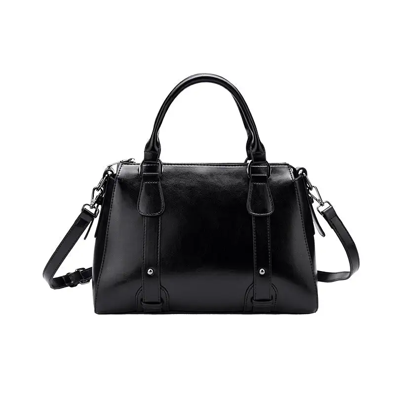 Structured Leather Crossbody Bag