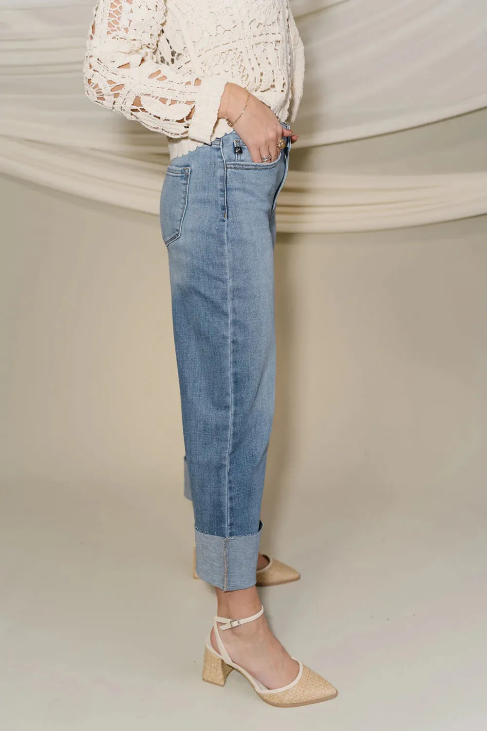 Wide Crop Leg Jeans