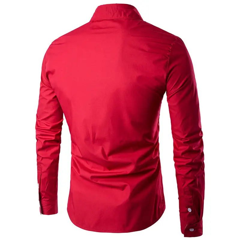 Men's Fitted Shirt With Tribal Print Concealed Button Placket And Contrast Collar