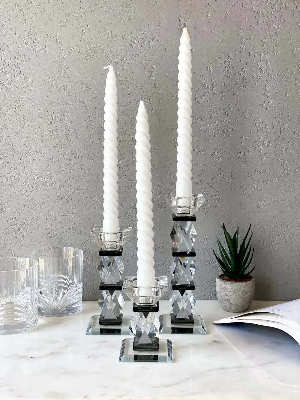 Black Axis Candle Stand Large