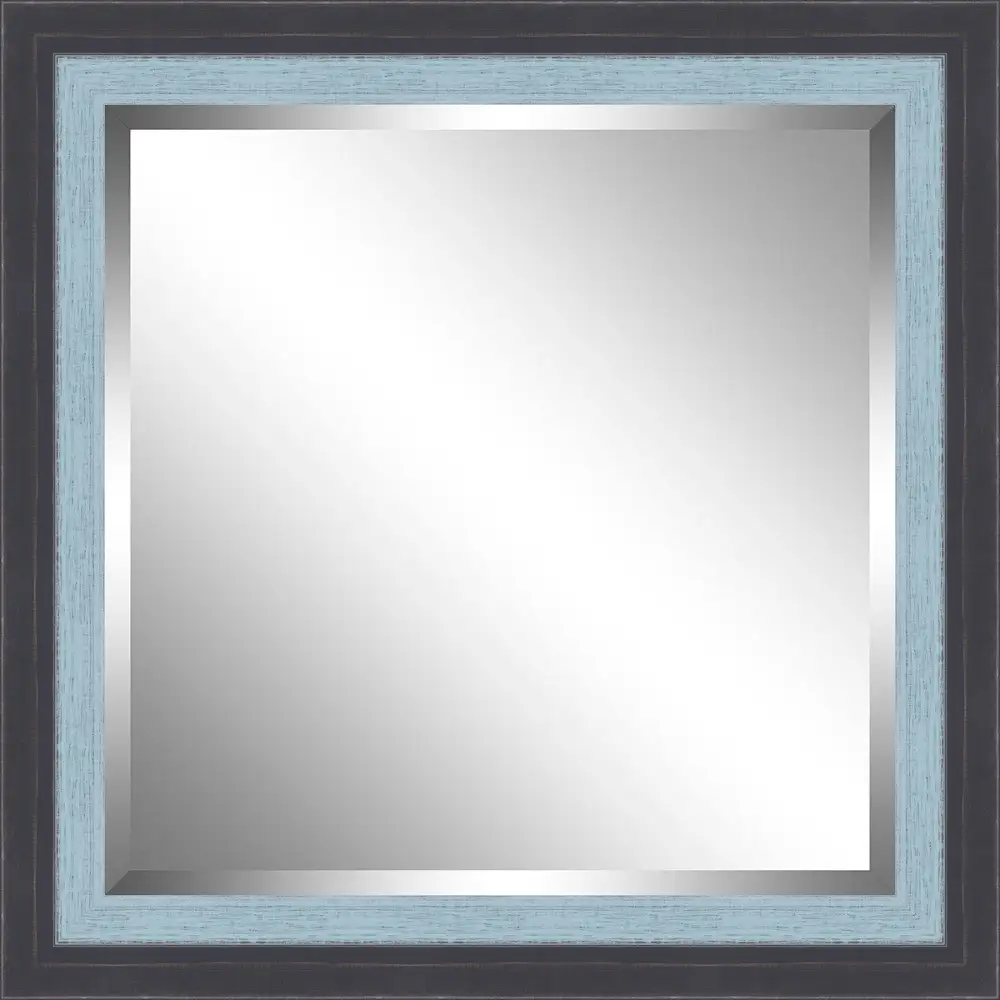 Coastal Beveled Double Frame Mirror