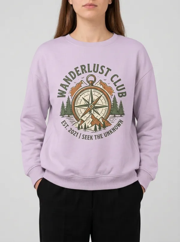 Wanderlust Club Mountain Compass Sweatshirt