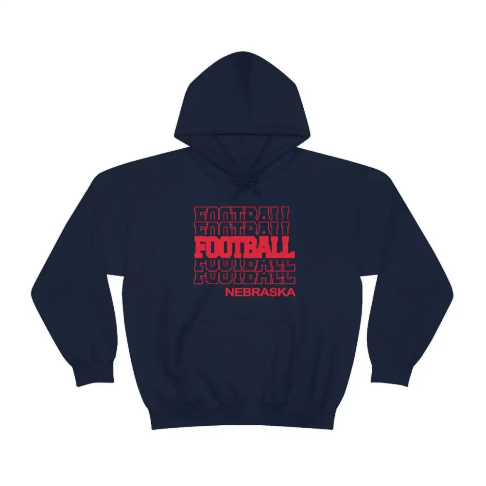 Modern Stacked Football Graphic Pullover Hoodie