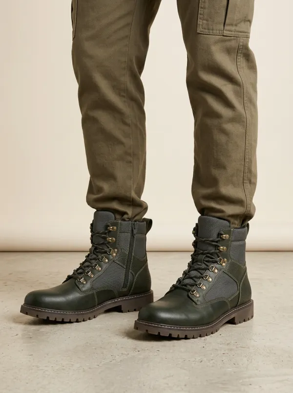 Unisex Everyday Outdoor Adventure Topographic Pattern Print Work Boots