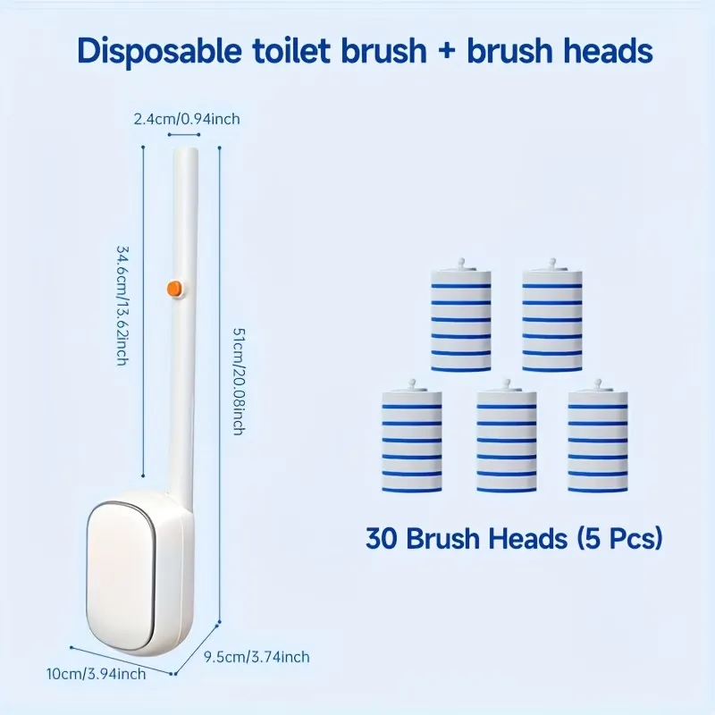 Wall-Mounted Toilet Brush Set