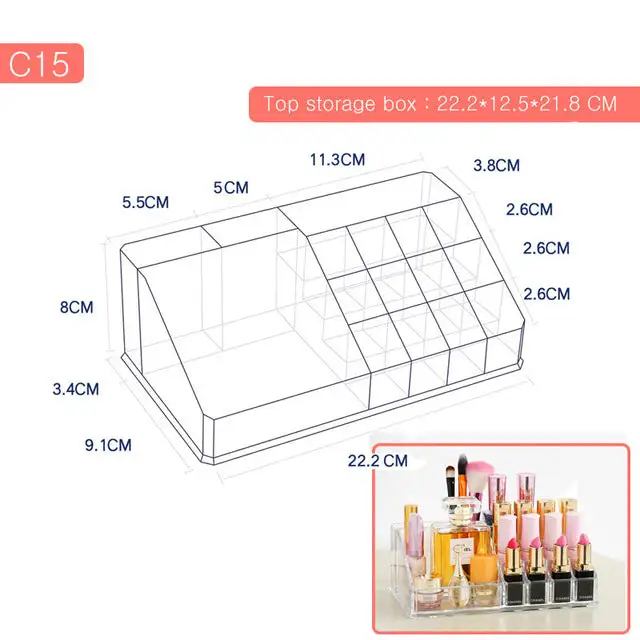Tabletop Cosmetic Storage Organizer Box