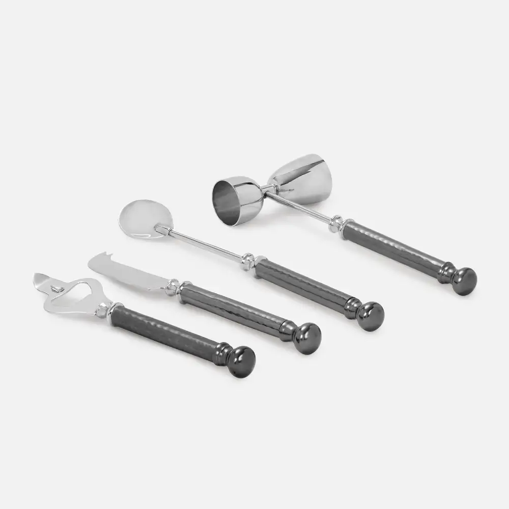Hammered Metal Bar Tool Set