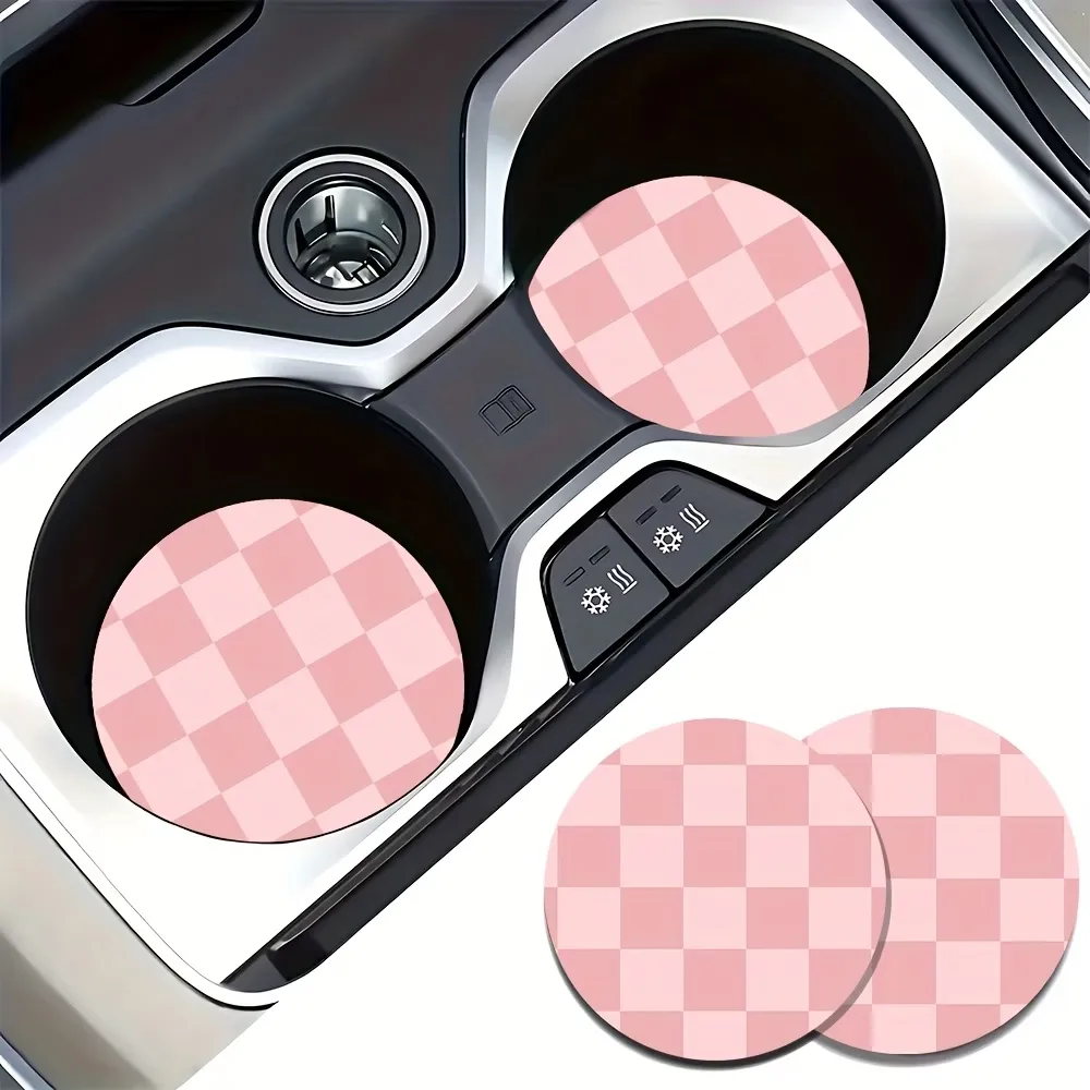 Universal Checkered Car Cup Coasters