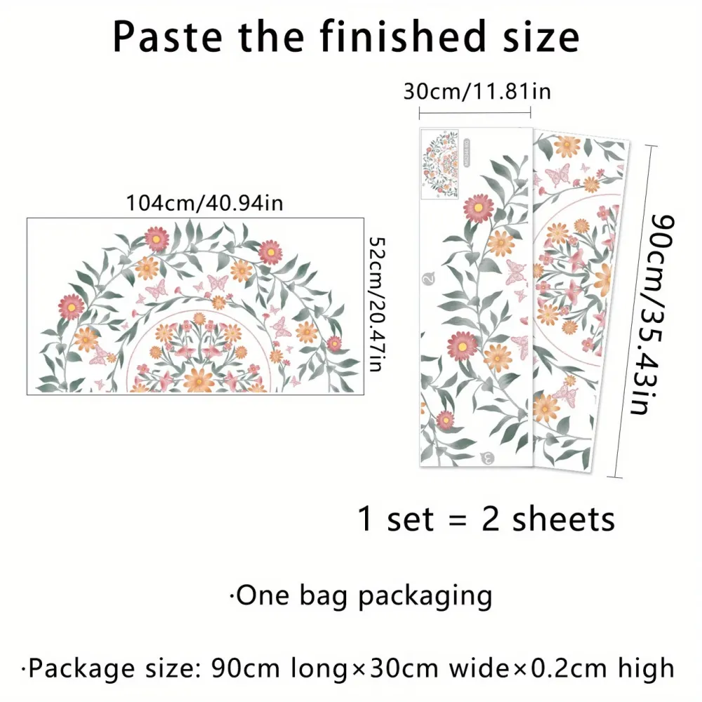 Boho Floral Wall Decals