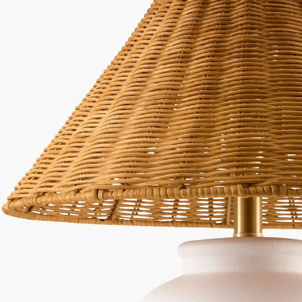 Rattan Empire Shade Table Lamp