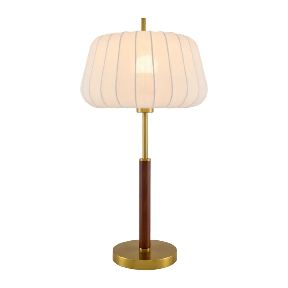 Organic Painted Cotton Shade Metal Iron Table Lamp