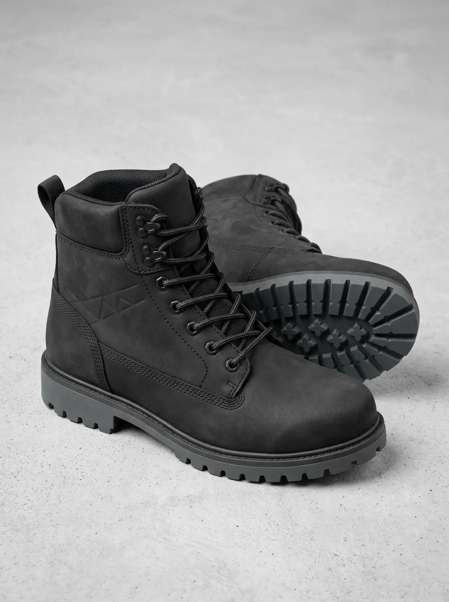 Unisex Minimalist Geometric Pattern Print Work Boots