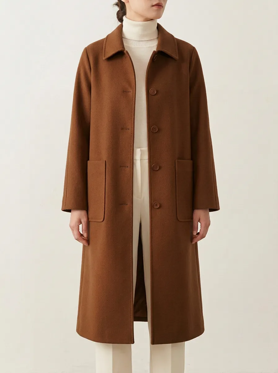 Relaxed Wool-Blend Longline Outerwear Coat