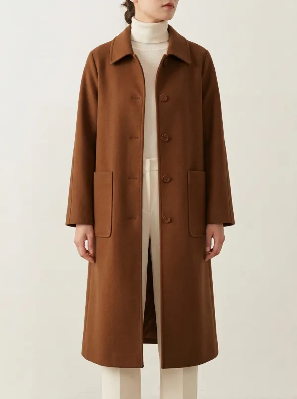 Relaxed Wool-Blend Longline Outerwear Coat