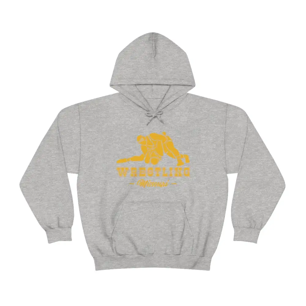 Soft Fleece Classic Print Wrestling Graphic Pullover Hoodie
