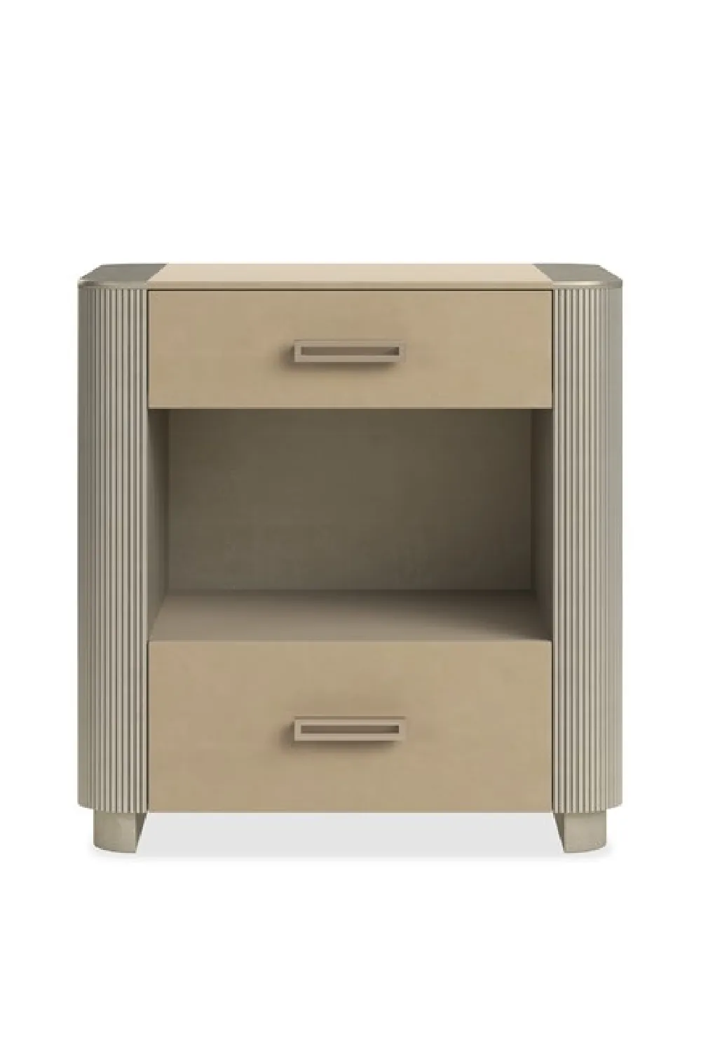 Refined Fluted Sides Drawer Nightstand