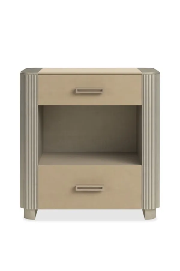 Refined Fluted Sides Drawer Nightstand