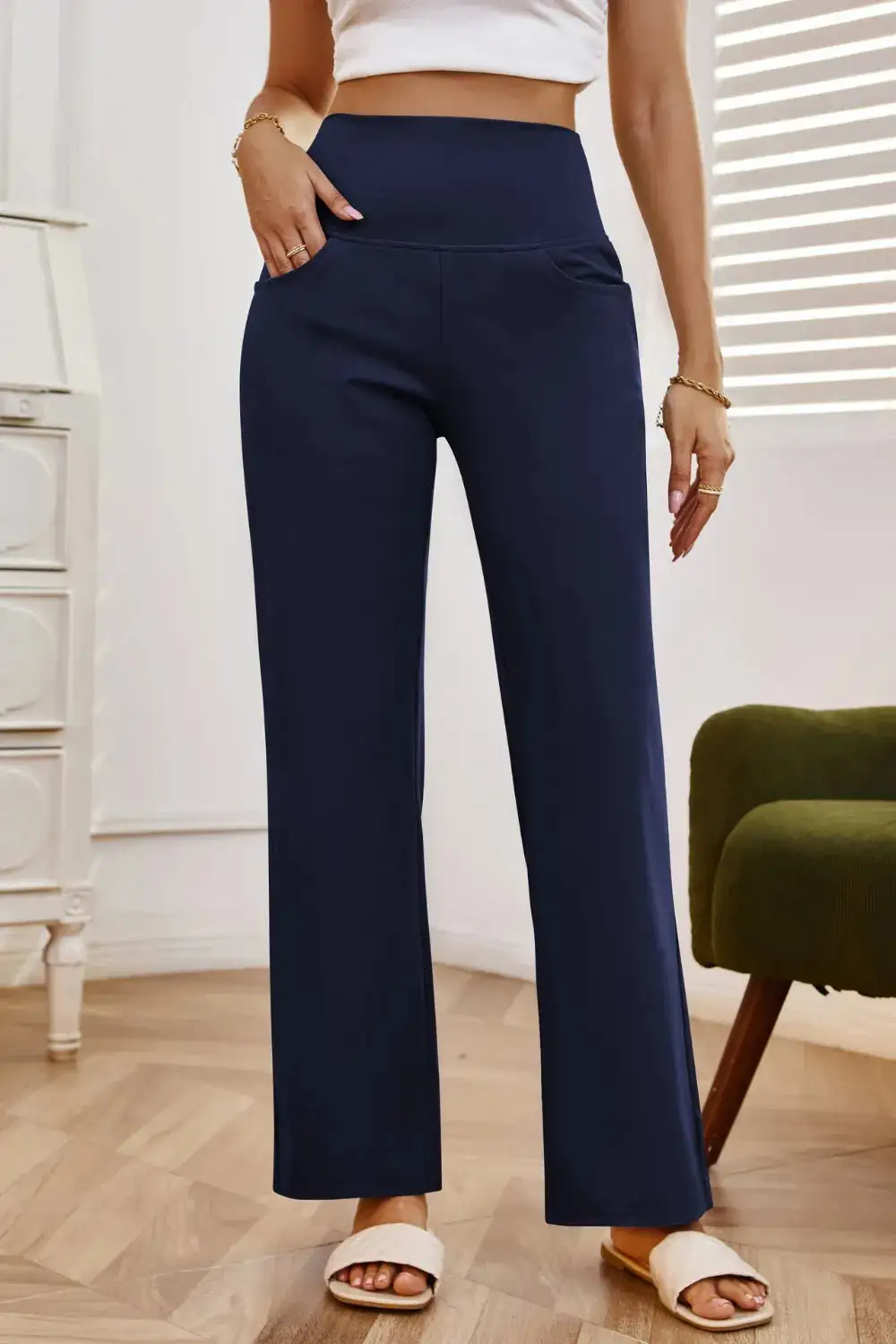 Modern High Waist Wide Leg Pants