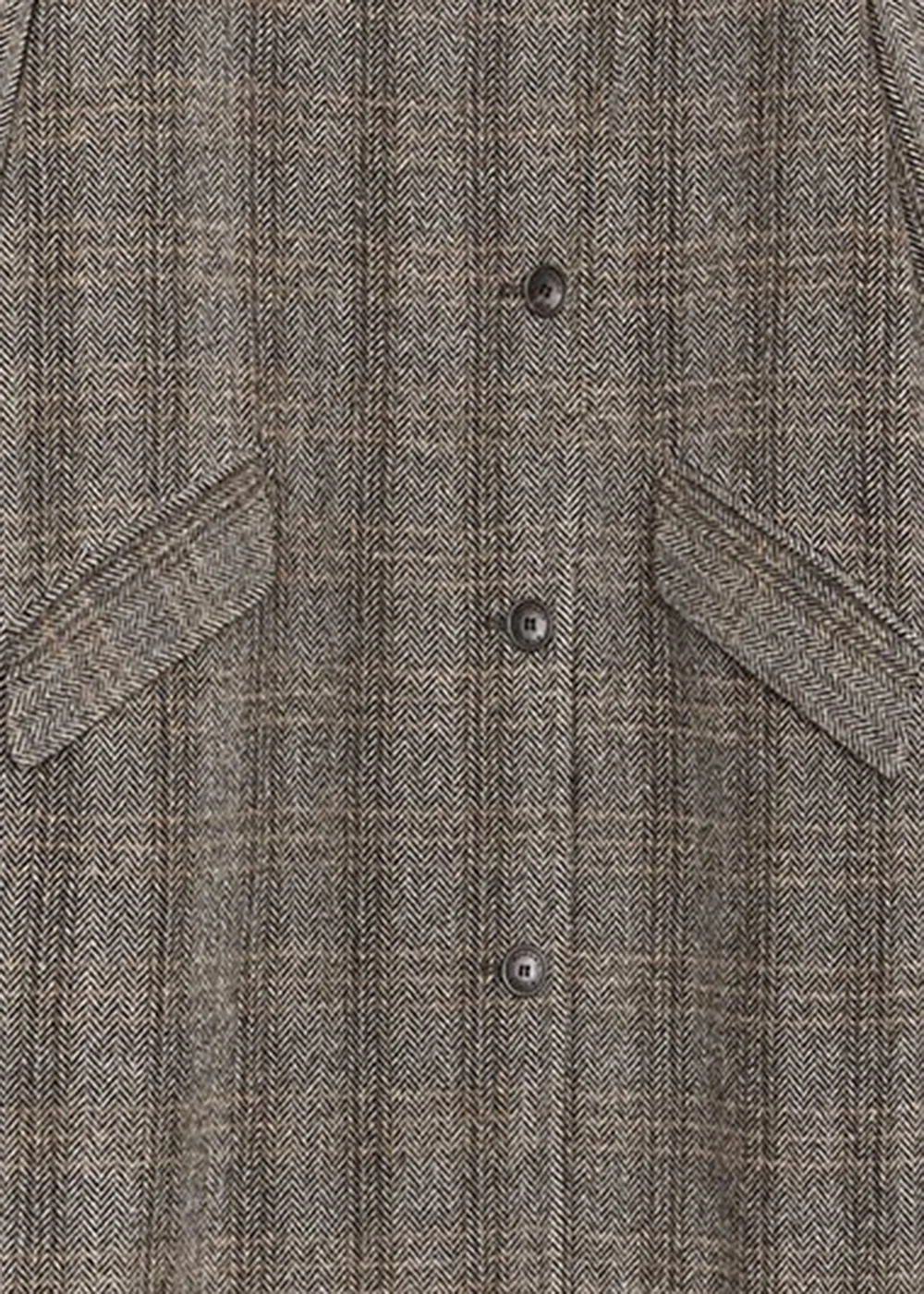 Checkered Print Long Coat