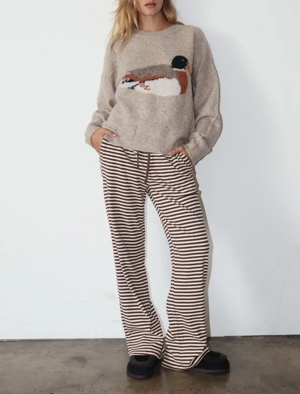 Gray Stretch Blend Relaxed Top