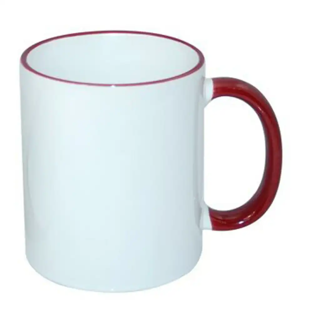 Contrast Rim And Handle Mug