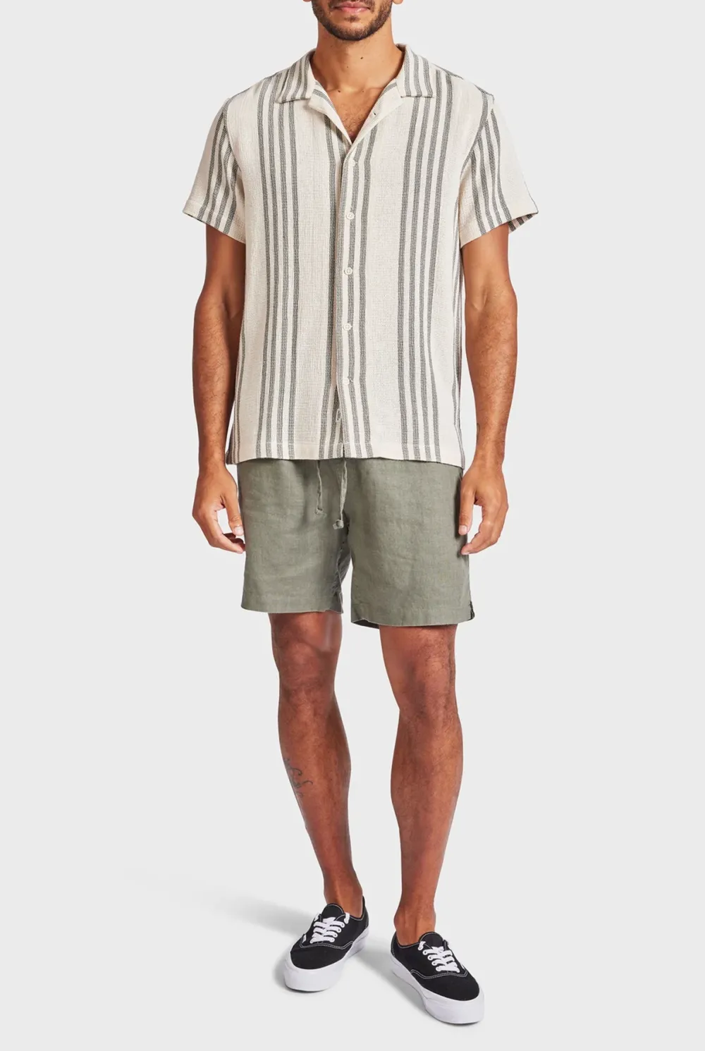 Lightweight Linen Blend Drawstring Vacation Shorts