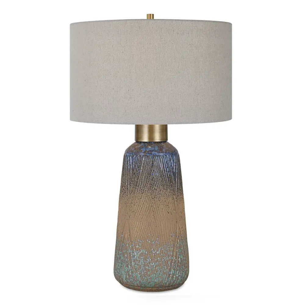 Embossed Glaze Ceramic Table Lamp