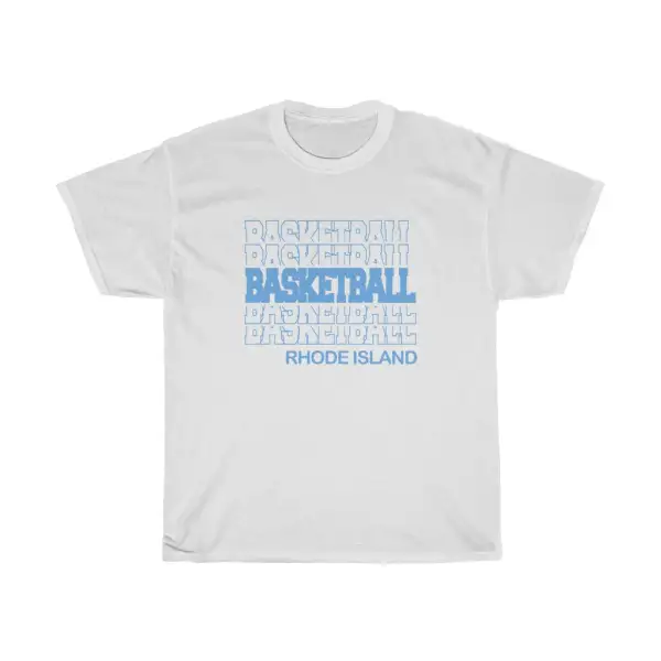 Basketball Rhode Island in Modern Stacked Lettering