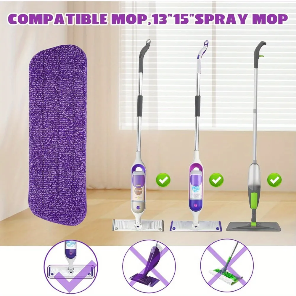 Multi-Color Microfiber Mop Pad – Compatible with Spray Mops