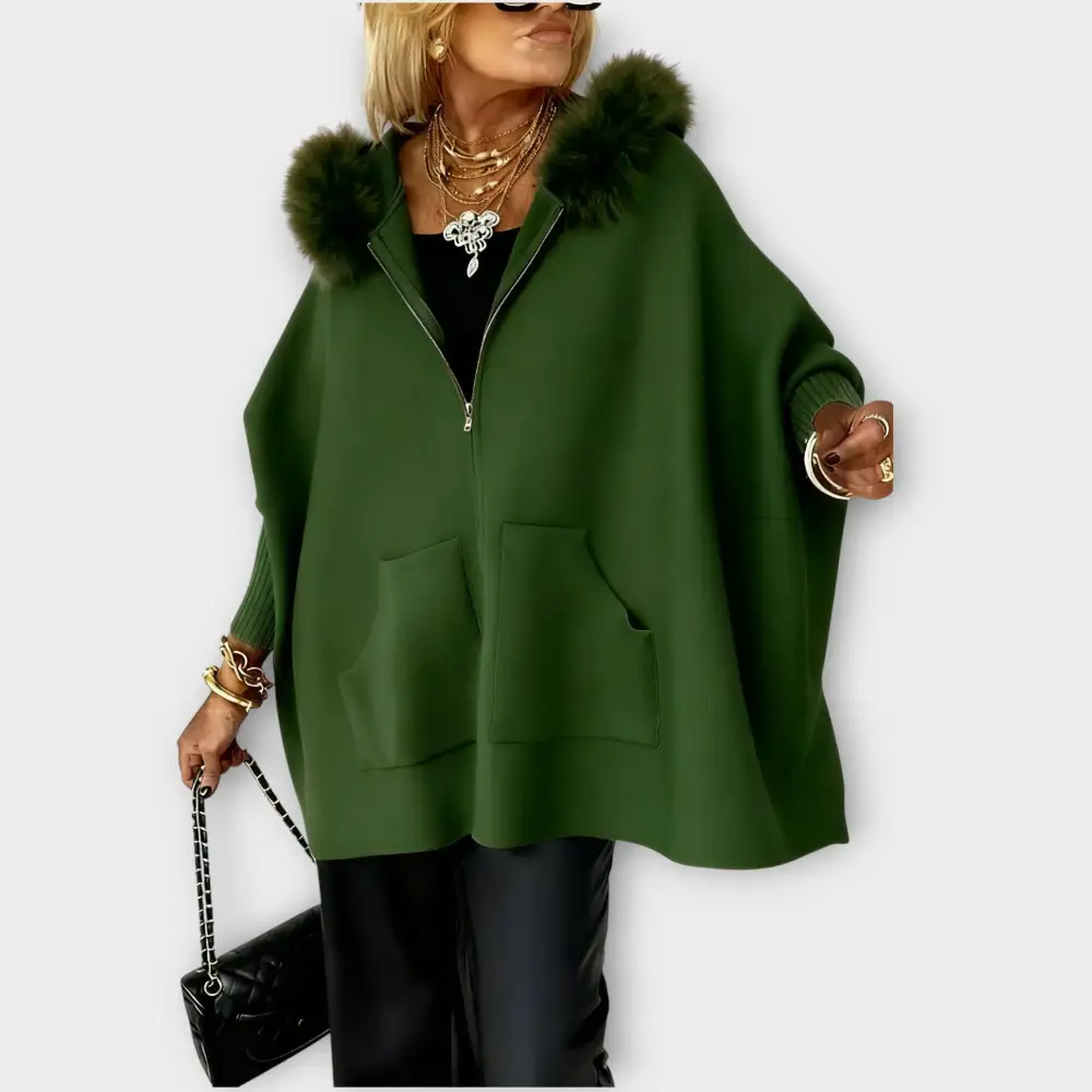 Faux Fur Hooded Coat