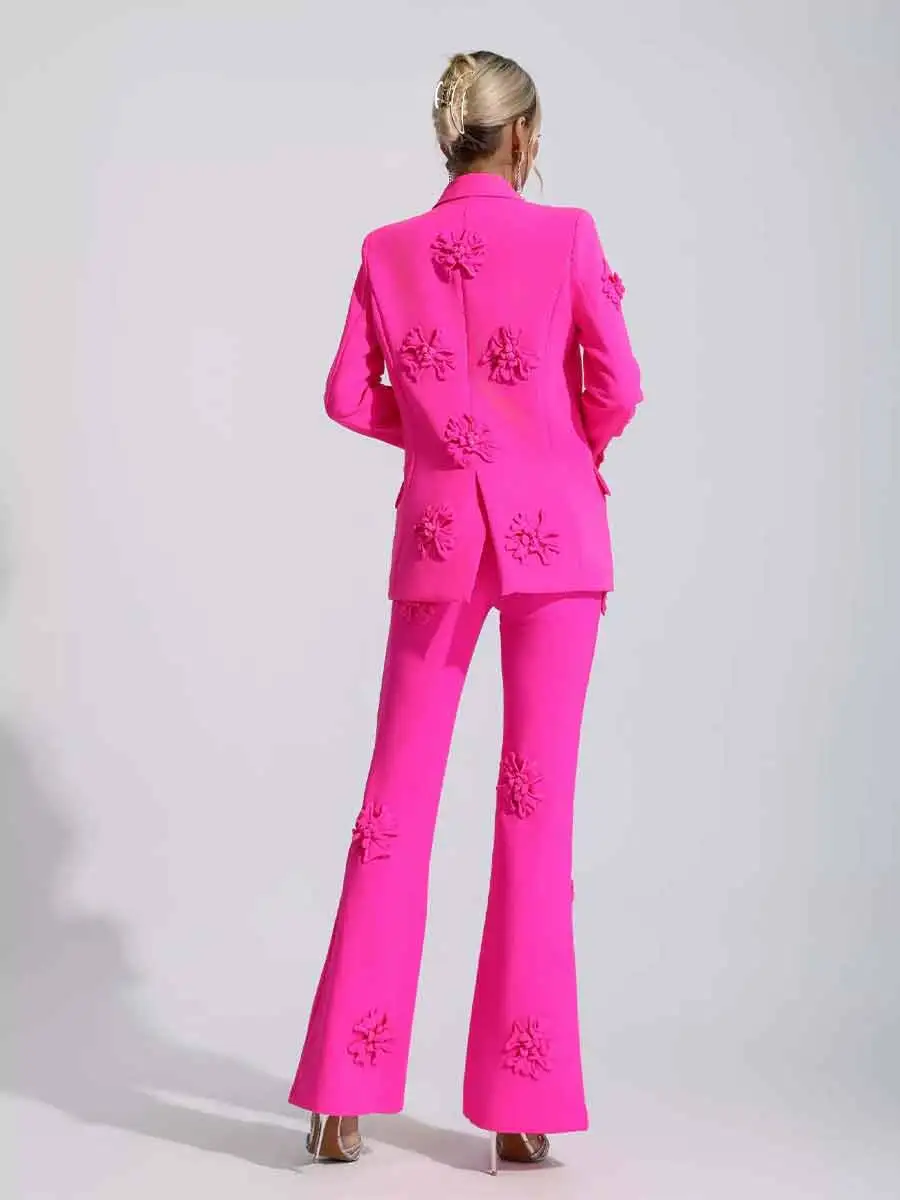 Heidi Jacquard Floral Suit Two Piece Set