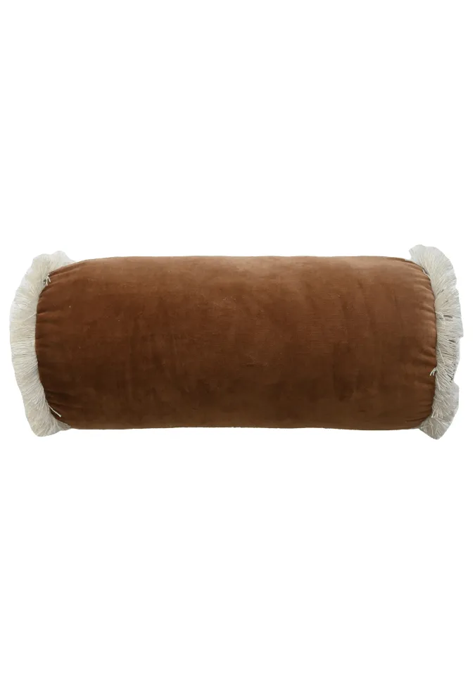 Artisan Textured Velvet Bolster Decorative Cushion Cover