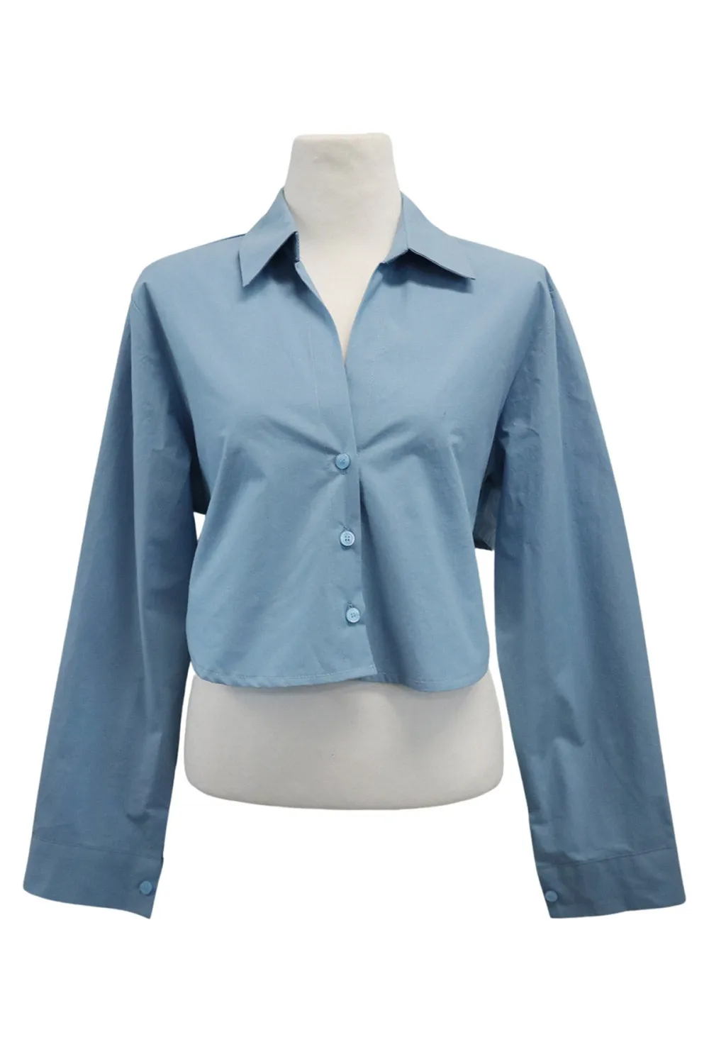 Back String Crop Shirt